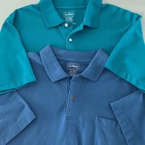 L.L.Bean XL 2 pc Mans T-Shirt Polo Short Sleeves